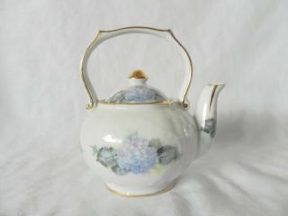 FIELDER KEEPSAKES Fine Porcelain Mini Floral Teapot With Gold Gilt 3
