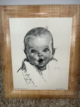 Vintage 1931 Gerber Baby 8 X 10 Litho On Kentley Board Frame Usa