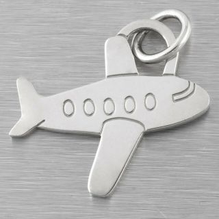 Rare Tiffany & Co.  Silver Airplane Jet Plane Charm Pendant For Necklace/bracelet