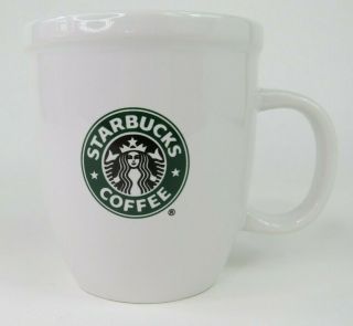 Starbucks Coffee Tea Mug White With Green Mermaid Logo 2007 16 Fl.  Oz