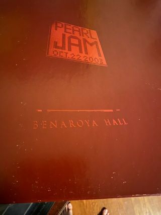 Pearl Jam Oct 22,  2003 Benaroya Hall Box Set 4 Lp Red Wine Colored Vinyl