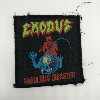 Vintage Exodus Fabulous Disaster Woven Patch Thrash Metal