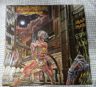 Iron Maiden Very Rare Usa Rca Record Club Somewhere In Time.  1986 Vinyl.