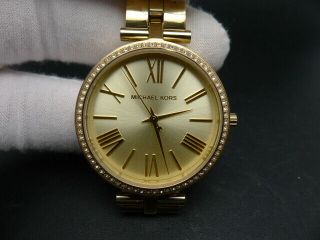 Old Stock Michael Kors Maci Mk3903 Gold Plated Quartz Women Watch