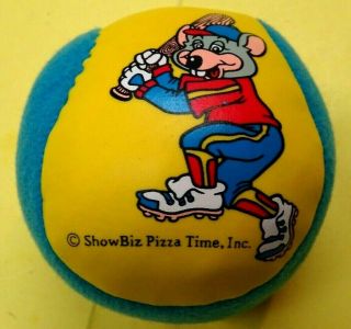 Vintage 1980s Showbiz Pizza Chuck E Cheese Promo Soft & Vinyl Baseball