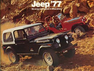 1977 Jeep Cj - 7 Cj - 5 Cherokee Wagoneer Pickup Truck Full Line Sales Brochure