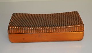 Ben Seibel Jenfred Ware Copper Plate Metal Cigarette Box Vintage Mid - Century Mcm