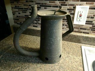 Vintage Galvanized Half Gallon Oil Can Ny City Approved Antique