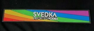 Rainbow Colored Svedka Vodka Bar Mat In Plastic Sleeve