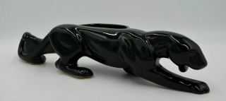 Vintage Royal Haeger? Pottery Stalking Black Panther Jaguar Planter 15 1/4 "