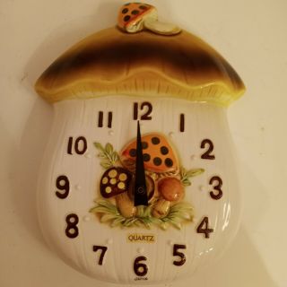 Vtg Merry Mushroom Sears And Roebuck Clock 1970s Read