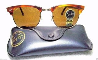 Ray - Ban Usa Nos Vintage B&l Wayfarer Clubmaster Ii W1117 Sunglasses