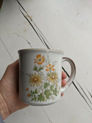 Vintage Otagiri Stoneware Floral Speckled Glaze Tea/coffee Mug,  Japan