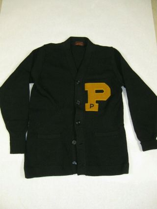 Purdue University " 1940 " Sweater.  Letter Sweater And Cary Hall Intramural Medal