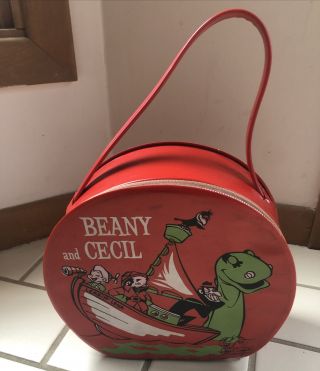 1961 Vintgage Beany And Cecil Vinyl Lunch Box Case Large