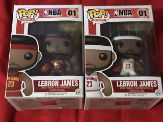 Funko Pop！lebron James 01 Red And White Retired Vaulted “mint” With Protector