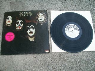 Kiss 1974 Self Titled Lp Rare White Label Promo Aucoin Warner Bros Casablanca