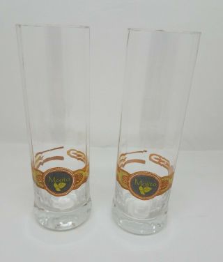 Tommy Bahama Mojito Glasses With Cigar Band By Justin Chase Set Of 2