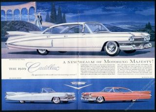 1959 Cadillac Fleetwood Eldorado Convertible Sixty - Two Coupe Vintage Print Ad