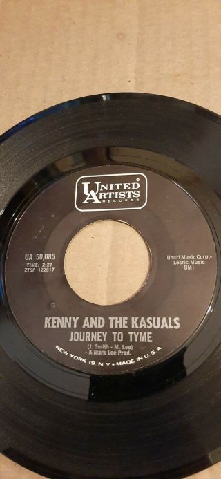 Kenny And The Kasuals " Journey To Tyme " 1966 Ua Records Texas Garage Rock 45