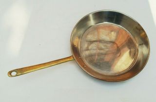 Vintage B And & M Douro Solid Copper 9 1/2 " Skillet Fry Pan Cookware