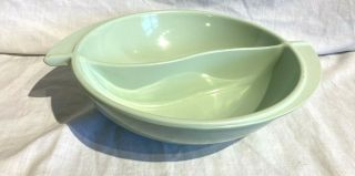 Mid - Century Boonton Melamine Divided Winged Serving Bowl Green
