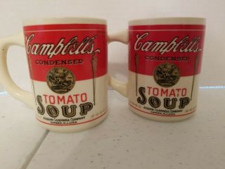 Vintage 1970s Campbell ' s Tomato Soup Coffee Cup Mug - Set of 2 2