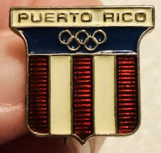 Vintage 1972 Puerto Rico Olympic Pin Badge Munich Germany Olympiad Noc