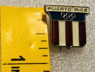 Vintage 1972 Puerto Rico Olympic Pin Badge Munich Germany Olympiad NOC 2