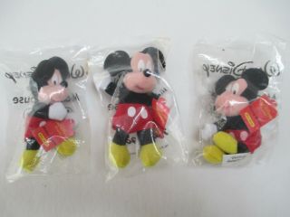 3 - - Mickey Mouse Mini Bean Plush (kellogg 