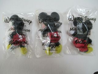 3 - - Mickey Mouse Mini Bean Plush (Kellogg ' s Promo Toy - - 2001) 3