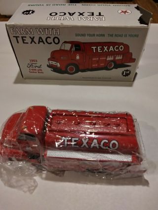Texaco Die Cast Fuel Truck,  1953 Ford C - 600 With Tanker Body