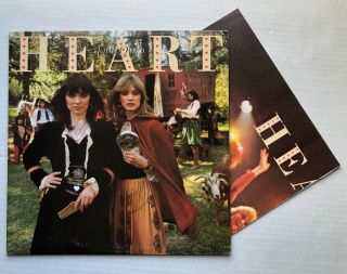Heart Little Queen 1977 Us Lp,  Poster Band Autographed Ann Nancy Wilson Led Zep