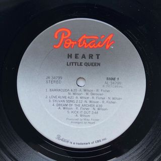 HEART Little Queen 1977 US LP,  Poster BAND AUTOGRAPHED Ann Nancy WILSON Led Zep 3