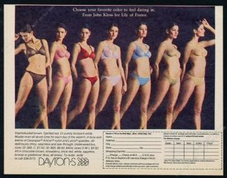 1976 Lily Of France Lingerie Sheer Bra Panties 7 Women Sexy Photo Print Ad
