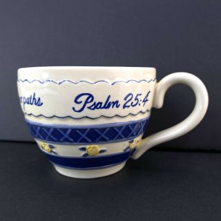 Psalm 25:4 Christian Book Distributors Floral Ceramic Tea Cup Coffee Mug