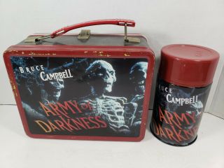 Army Of Darkness Metal Lunch Box & Thermos Limited Edition Neca 1993 Very Good