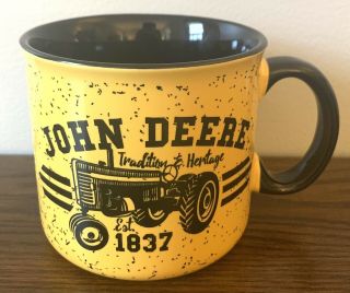 Official John Deere Tractor Farm Yellow Gibson Stoneware Coffee Tea Mug Cup