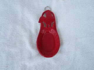 Quality Red Cast Iron [ Rooster Design ] Stove Top Spoon Rest