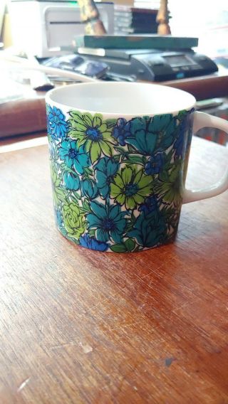 1968 Vintage Holt Howard Flower Power Groovy Coffee Cup Mug Japan Mid - Century
