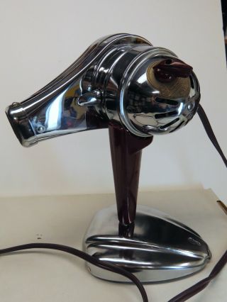 K - M Knapp Monarch Chrome Hand - Held Electric Hair Dryer With Stand,
