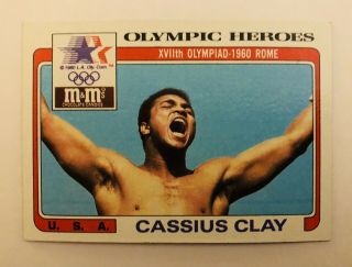 1980 L.  A.  Olympics M&m Olympic Heroes Trading Cards (44pk) Cassius Clay No Box