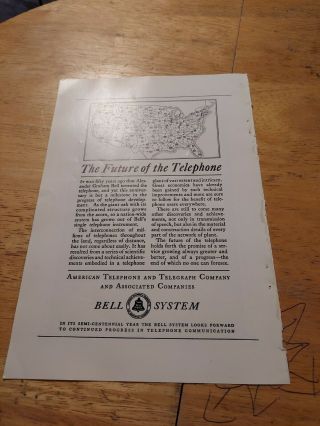 1926 Print Ad - The Future Of Telephone Map - At&t And Bell System - 50 Years