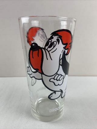 Droopy Dog Tom Jerry Pepsi Promo Collector Glass 1975 Mgm