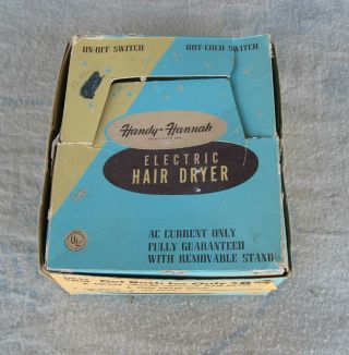 Vintage Handy - Hannah Electric Hair Dryer - Green With Stand