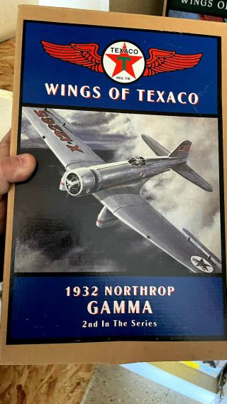Wings Of Texaco Die Cast Airplane Coin Bank 1932 Northrop Gamma 2 In Series