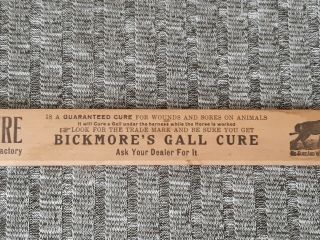 Vintage Bickmore ' s Gall Cure In The Barn Wood Advertising Ruler 3