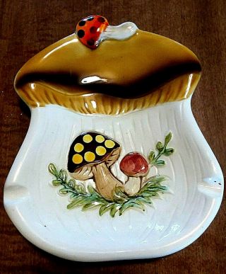 Merry Mushroom 1978 Ceramic Spoon Rest Sears Roebuck Japan