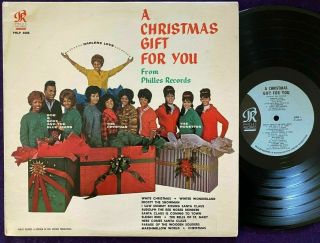 Phil Spector " Christmas Gift For You " Nm/ex 1963 Blue U.  S.  Orig.  Phlp - 4005 Lp