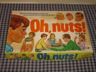 1969 Ideal Oh Nuts Marble Game Missing 1 Nut & 1 Marble